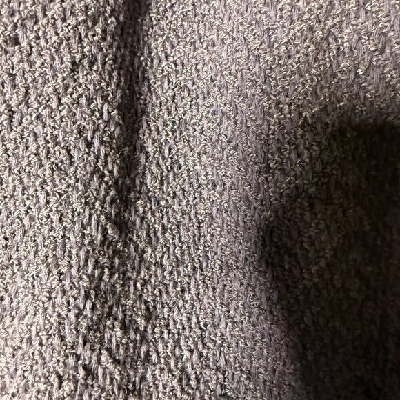 Nic+Zoe Open Front Cardigan Fringe Edges Zipper Pockets Blue Size Large - Picture 9 of 9